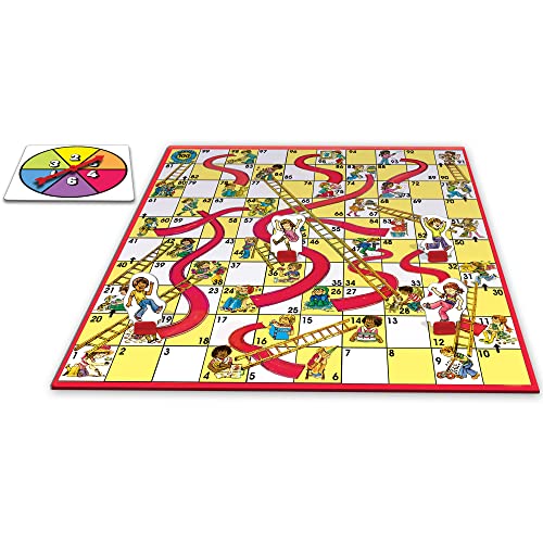 Classic Chutes And Ladders with 1970's Artwork by Winning Moves Games USA for Children Ages 3 and Up, Preschool Games for 2-4 players (1195)