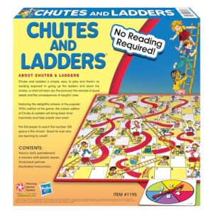 Classic Chutes And Ladders with 1970's Artwork by Winning Moves Games USA for Children Ages 3 and Up, Preschool Games for 2-4 players (1195)