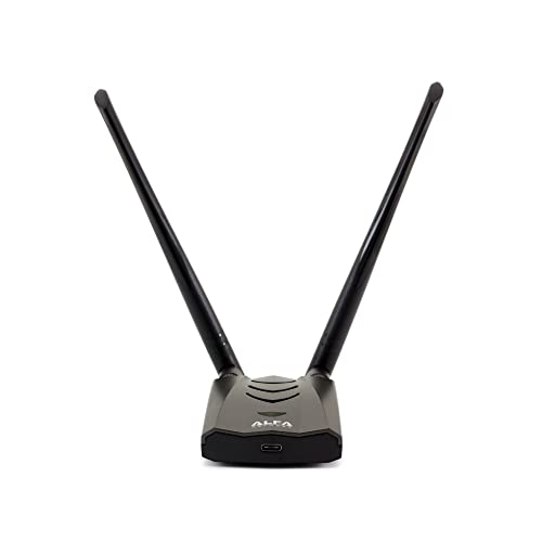 Alfa Long-Range Dual-Band AC1200 Wireless USB 3.0 Type-C Wi-Fi Adapter w/2x 5dBi External Antennas – 2.4GHz 300Mbps/5GHz 867Mbps – 802.11ac & A, B, G, N