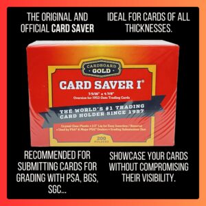 Card Saver 1 by Cardboard Gold - Premium Trading Card Protector for PSA Grading, Semi-Rigid Card Holder for Baseball, Sports Cards - Compatible with Sleeves, Binders & Storage Boxes