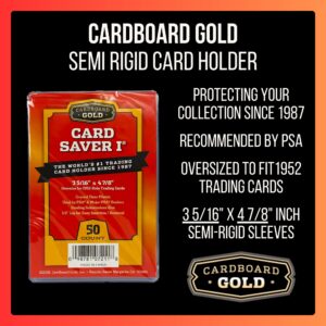 Card Saver 1 by Cardboard Gold - Premium Trading Card Protector for PSA Grading, Semi-Rigid Card Holder for Baseball, Sports Cards - Compatible with Sleeves, Binders & Storage Boxes