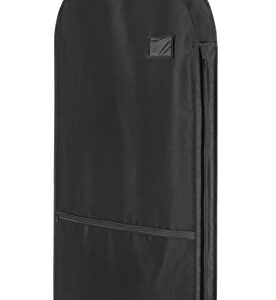 Whitmor Zippered Garment Bag with Pocket, Black