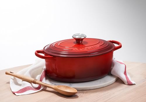 Le Creuset Enameled Cast Iron Signature Oval Dutch Oven, 2.75 qt., Cerise