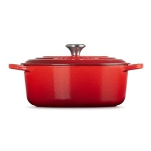 Le Creuset Enameled Cast Iron Signature Oval Dutch Oven, 2.75 qt., Cerise