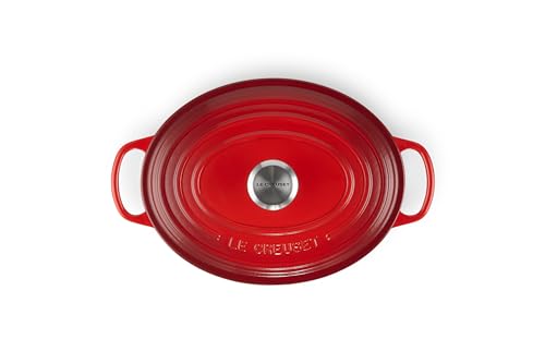 Le Creuset Enameled Cast Iron Signature Oval Dutch Oven, 2.75 qt., Cerise