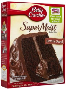 betty crocker super moist cake mix, devil's food, 15.25 oz box