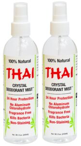 thai deodorant stone crystal mist natural deodorant spray 8 oz. bundle, pack of 2