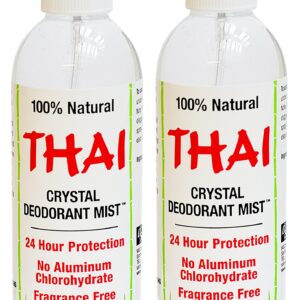 Thai Deodorant Stone Crystal Mist Natural Deodorant Spray 8 oz. Bundle, Pack of 2