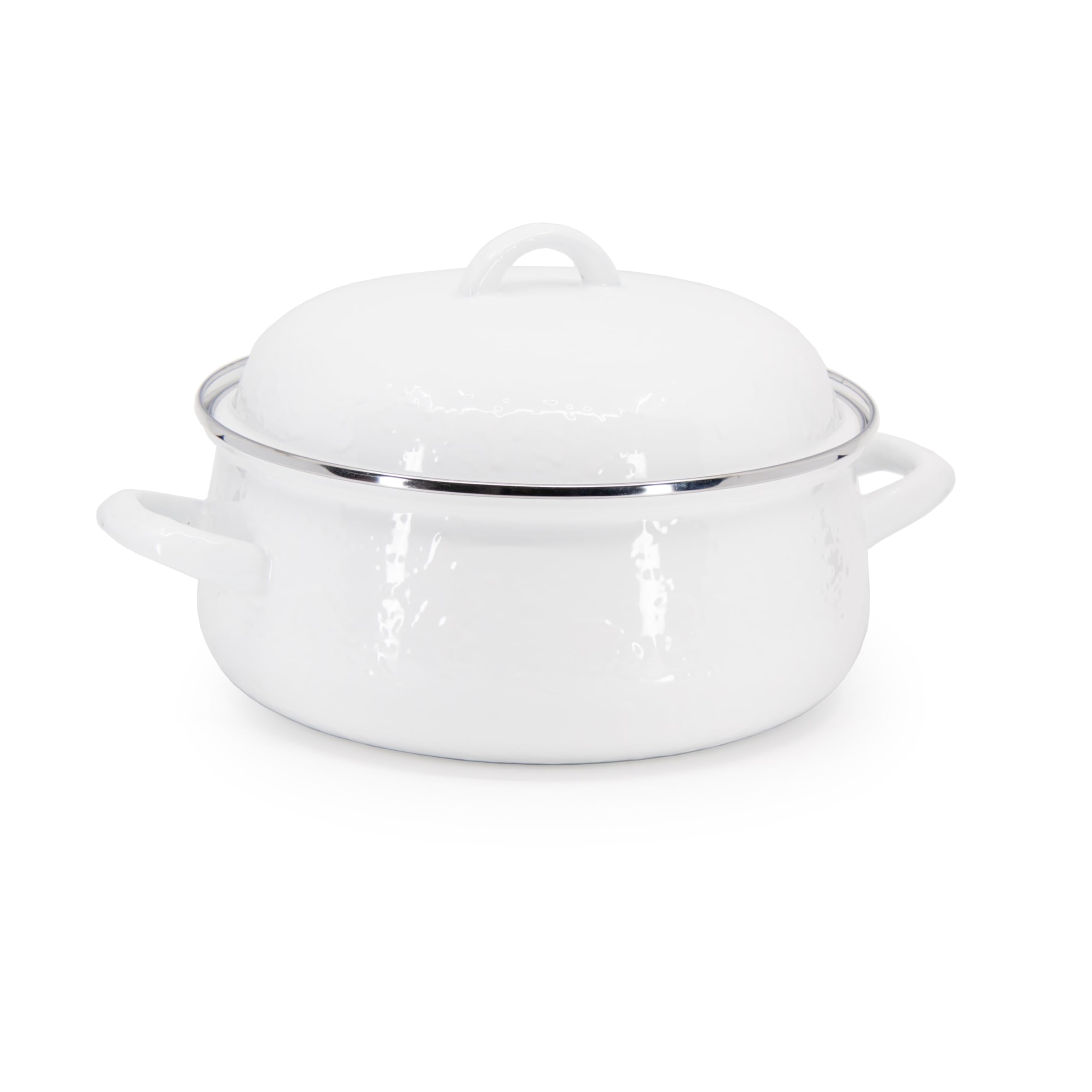 Golden Rabbit Enamelware - 4qt Dutch Oven (Solid White)