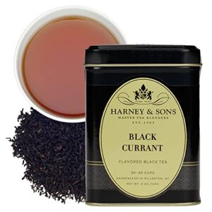 harney & sons black currant loose leaf tea, 4 ounce tin