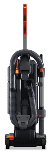 Hoover Commercial HushTone 13-Inch 2-Speed Upright Vacuum Cleaner with IntelliBelt Quiet Bagged HEPA Filtered Professional Rated, 40-Foot Long Cord, CH54113, Gray/Orange