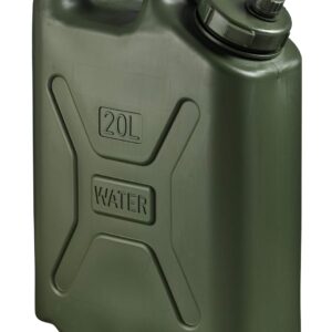 Scepter 5 Gallon Military BPA Free Water Container, Food Grade Water Jug for Camping and Emergency Storage - (20 Litre), Green