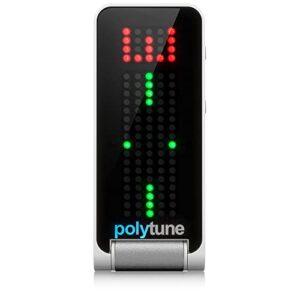 TC Electronic POLYTUNE CLIP Clip-On Tuner with Polyphonic, Strobe and Chromatic Modes and 108 LED Matrix Display for Ultimate Tuning Performance