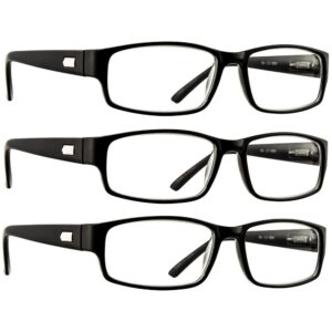 truvision readers reading glasses - 9504h - 3 pack - black - 3.25