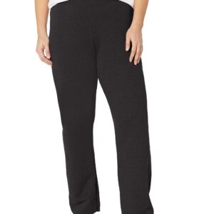 JUST MY SIZE womens Plus-size Ecosmart - Petite Length athletic sweatpants, Ebony, 1X US