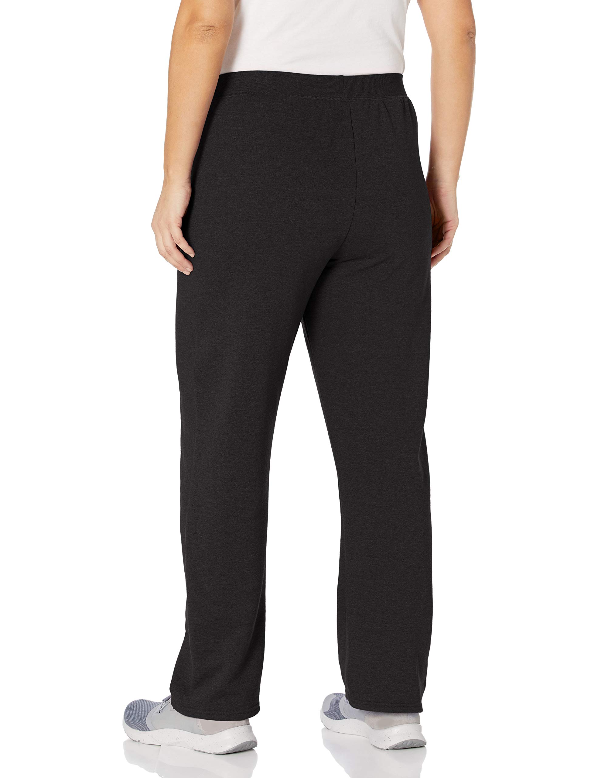 JUST MY SIZE womens Plus-size Ecosmart - Petite Length athletic sweatpants, Ebony, 1X US