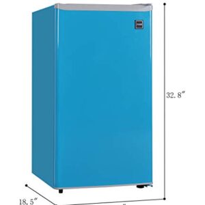 RCA RFR321-FR320/8 IGLOO Mini Refrigerator, 3.2 Cu Ft Fridge, Blue