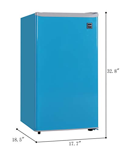 RCA RFR321-FR320/8 IGLOO Mini Refrigerator, 3.2 Cu Ft Fridge, Blue