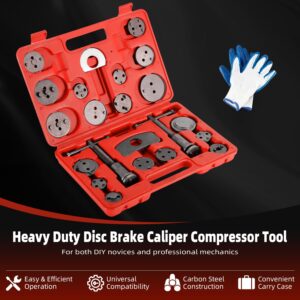 8MILELAKE Disc Brake Caliper Compressor Wind Back Tool 24pc Professional Caliper Tool Set