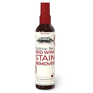 chateau spill red wine stain remover for clothes - 4oz stain remover spray for stains on tablecloth, carpet, upholstery and laundry from the makers of miss mouth's messy eater stain treater