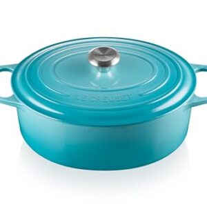 Le Creuset Enameled Cast Iron Signature Oval Dutch Oven, 6.75 qt., Caribbean