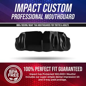 Impact Custom Professional MMA/Boxing/Muay Thai Mouthguard (Black)