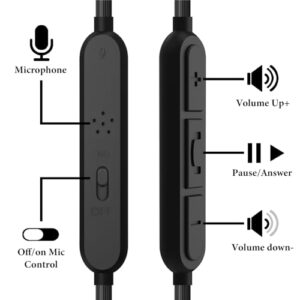 GEEKRIA Audio Cable with Mic Compatible with Bose QuietComfort SE QC45 QC35 II ANC700 QuietComfort Ultra Headphones Cable, 2.5mm to 3.5mm Replacement Stereo Cord with Inline Microphone (4ft/1.2m)