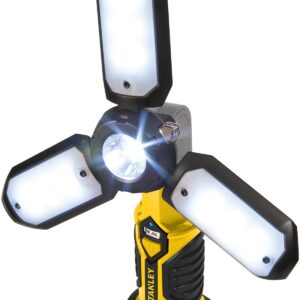 STANLEY SAT3S Rechargeable 600 Lumen Lithium Ion LED Work Light with USB Power Charger