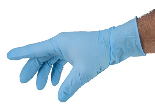 Safeguard Nitrile Exam Disposable Gloves, Powder Free and Latex Free, Multi Use Gloves, Food Service Use, 100 Count, Size X-Large , Blue