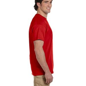 Fruit of the Loom 5 oz., 100% Heavy Cotton HD T-Shirt, Medium, True RED