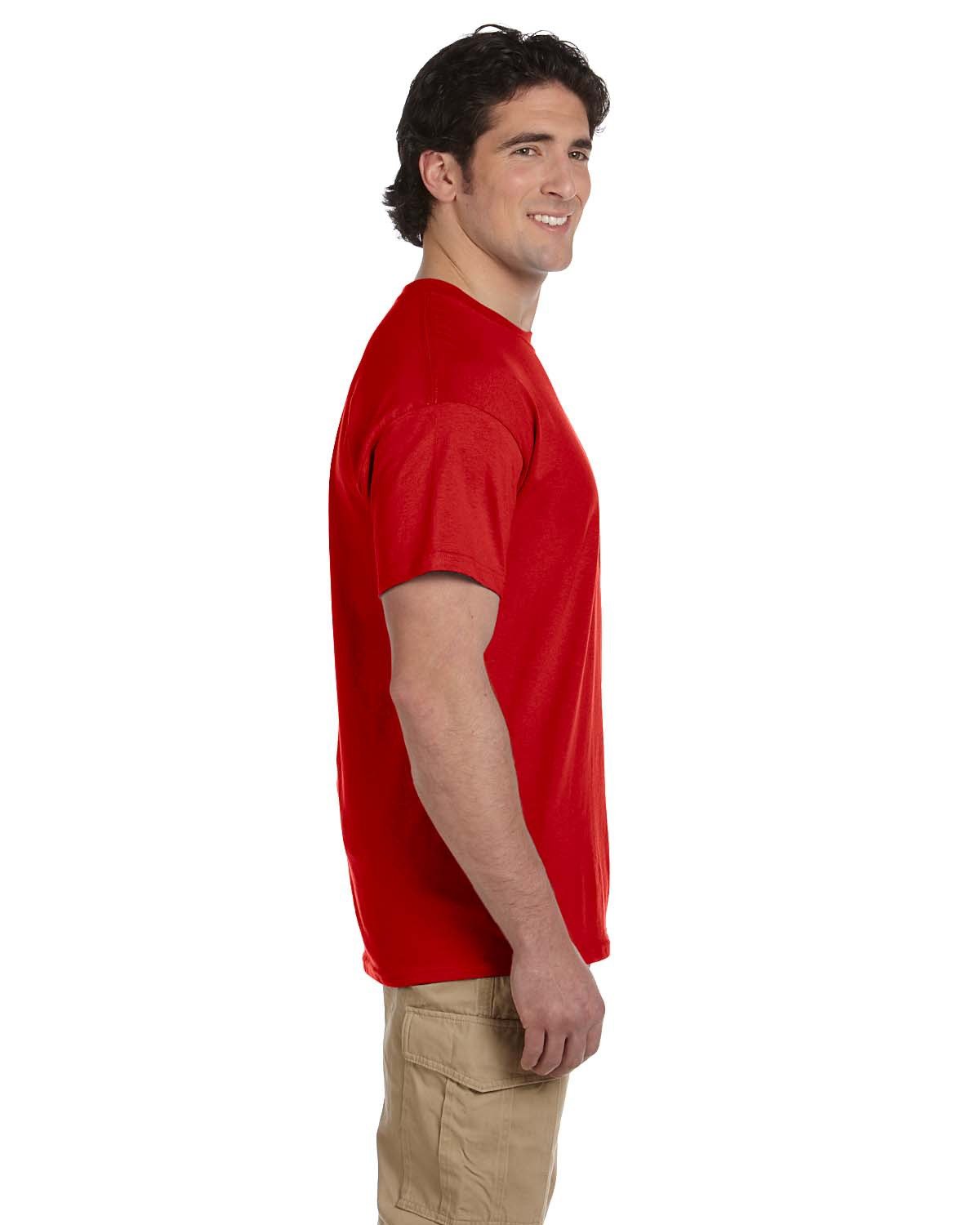 Fruit of the Loom 5 oz., 100% Heavy Cotton HD T-Shirt, Medium, True RED