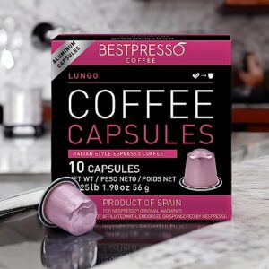 Bestpresso Coffee For Nespresso Original Machine 120 Aluminum Pods Certified Genuine Espresso Variety Pack Pods Compatible with Nespresso Original (Intense Variety Pack)