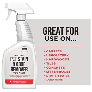 Natural Rapport Pet Stain and Odor Spray - The Only Pet Stain and Odor Remover You Need - Pet Stain Remover Carpet and Upholstery Cleaner Urine Odor Eliminator Spray for Pets (32 fl oz.)