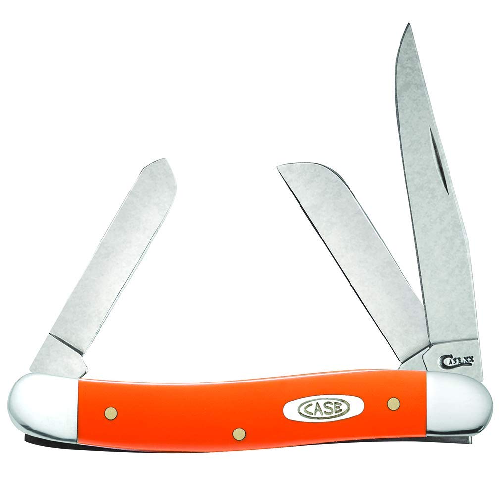 Case WR XX Pocket Knife Orange Synthetic Medium Stockman Item #80509 - (4318 SS) - Length Closed: 3 5/8 Inches