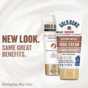 Gold Bond Hand Cream for Eczema Relief 3 oz., Skin Protectant Cream With 2% Colloidal Oatmeal