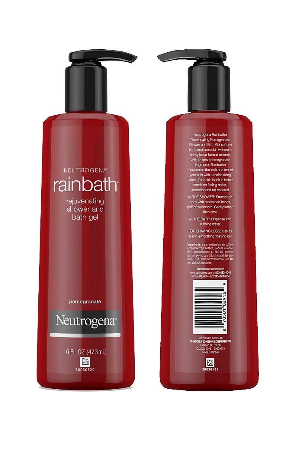 Neutrogena Rainbath Multi-Pack of 3, 1 Original Formula, 1 Pomegranate and 1 Ocean Mist, 16 fl oz bottles