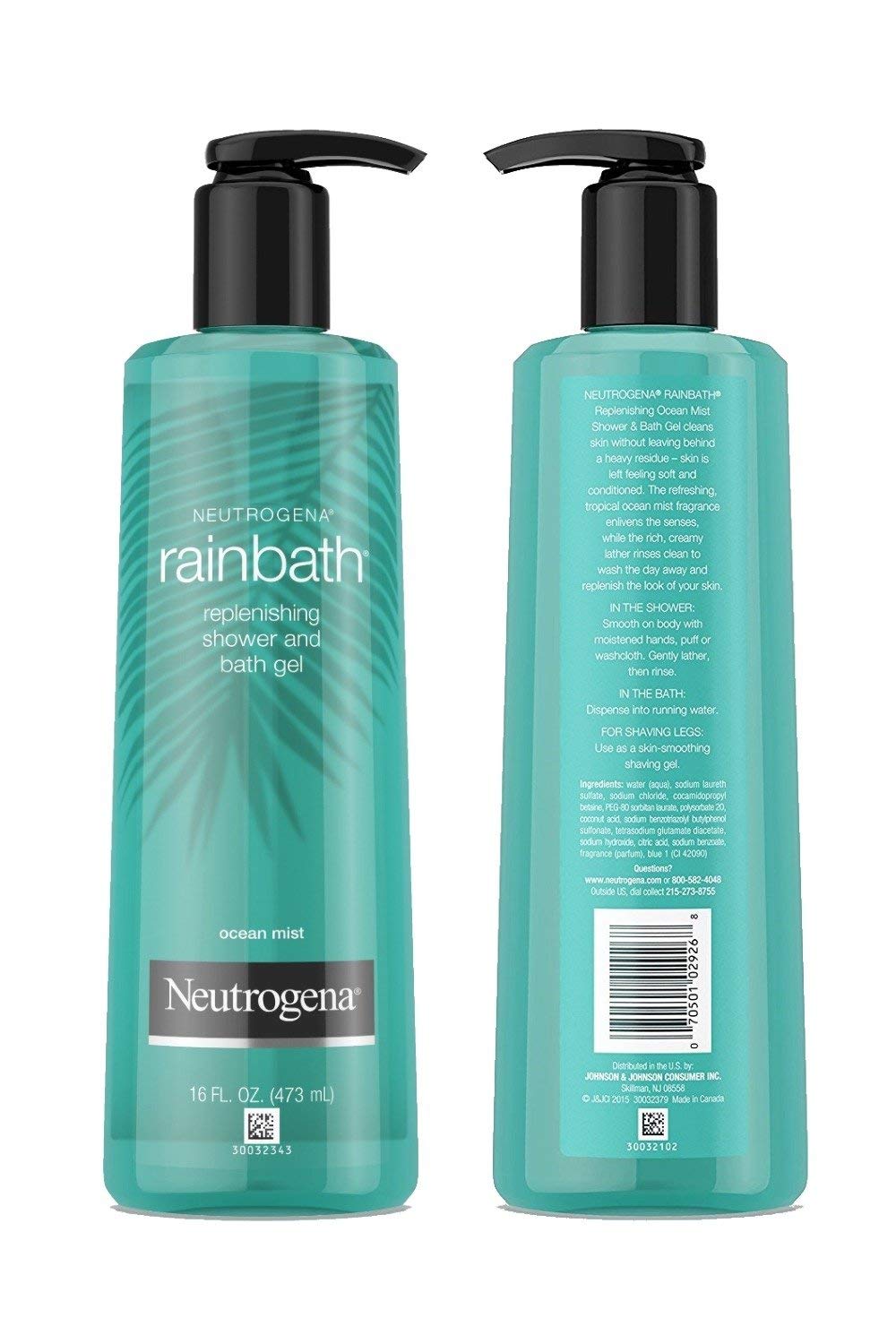 Neutrogena Rainbath Multi-Pack of 3, 1 Original Formula, 1 Pomegranate and 1 Ocean Mist, 16 fl oz bottles