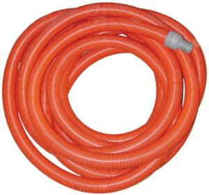 hydro-force ah31h carpet cleaning vacuum hose with cuffs for truck mounts and portable extractor, 1.5" x 50', orange