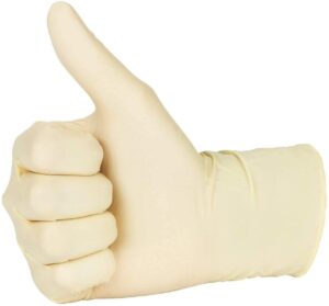 chef's star disposable powder free latex gloves, 100 count, large