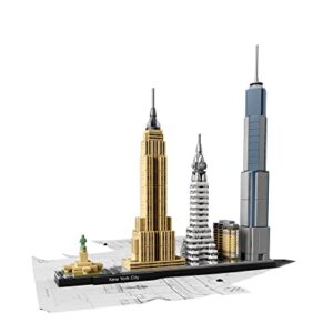 LEGO Architecture New York City 21028, Build It Yourself New York Skyline Model Kit for Adults and Kids (598 Pieces),Multicolor