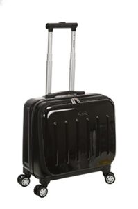 rockland revolution hardside rolling computer case, black, carry-on 17-inch