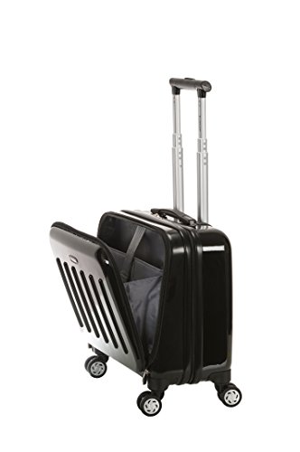 Rockland Revolution Hardside Rolling Computer Case, Black, Carry-On 17-Inch