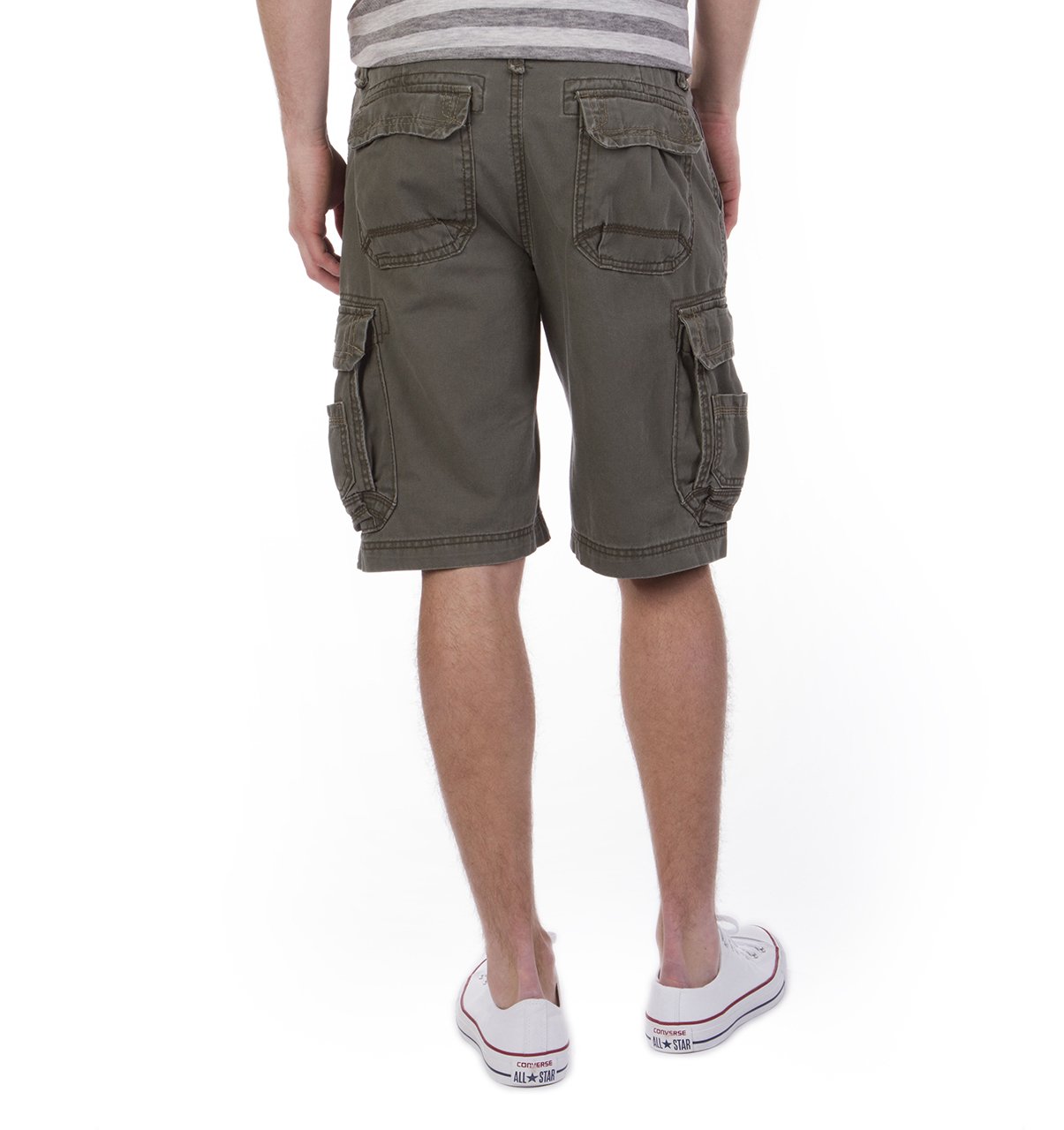 Unionbay mens Survivor Belted Cargo Short - Reg and Big & Tall Sizes,Military,34