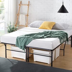 zinus smartbase heavy duty mattress foundation / 18 inch metal platform bed frame / no box spring needed / sturdy steel frame / underbed storage, full