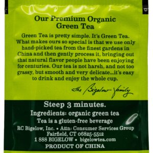 Bigelow Premium 100-Percent Organic Green Tea 176-Count Box