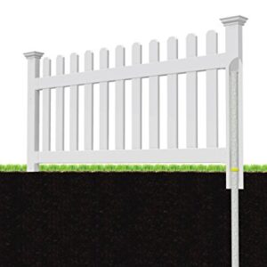 Zippity Outdoor Products ZP19002 No Dig Fence Newport, 36"H x 72"W, White