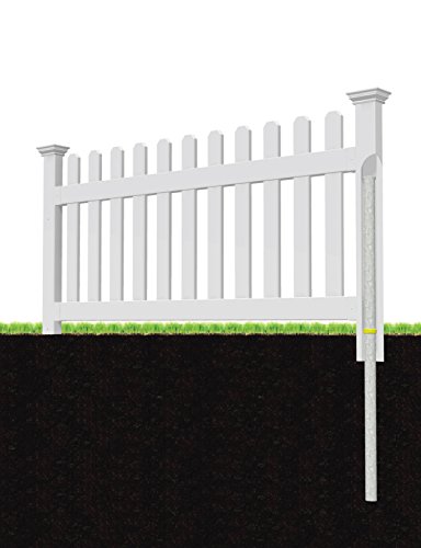 Zippity Outdoor Products ZP19002 No Dig Fence Newport, 36"H x 72"W, White