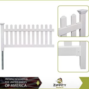 Zippity Outdoor Products ZP19002 No Dig Fence Newport, 36"H x 72"W, White