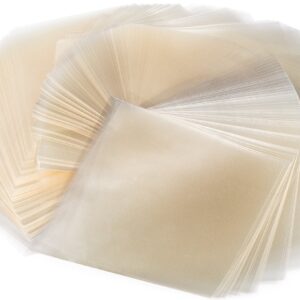 Crinklee Clear Caramel, Candy and Chocolate Wrappers, Natural Cellophane, 1000 Square Sheets, 4.25x4.25 Inches