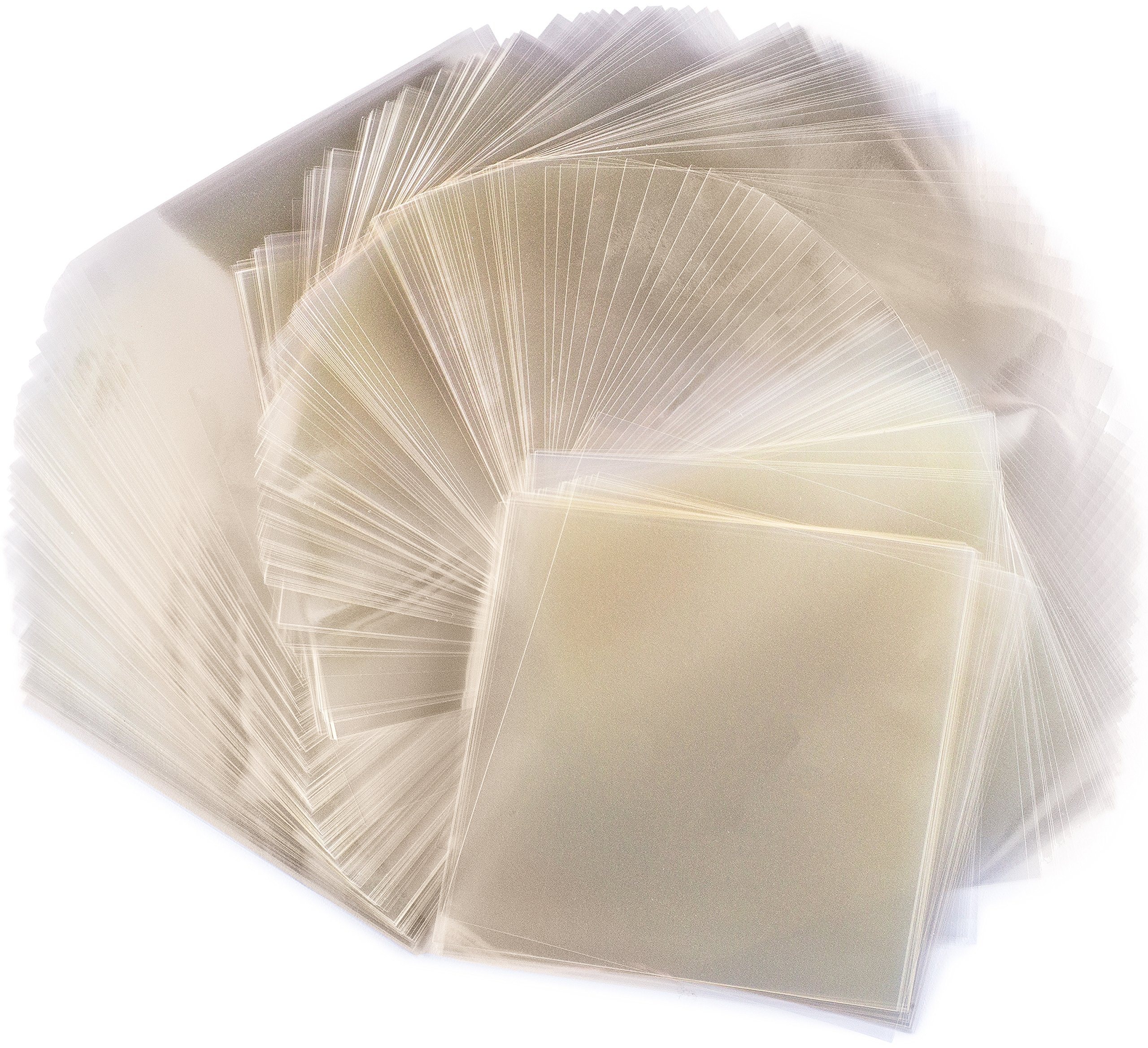 Crinklee Clear Caramel, Candy and Chocolate Wrappers, Natural Cellophane, 1000 Square Sheets, 4.25x4.25 Inches